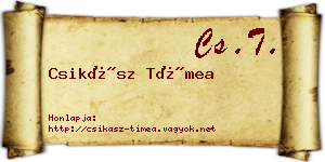 Csikász Tímea névjegykártya