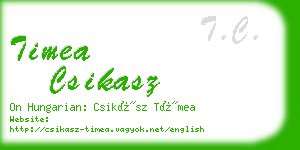 timea csikasz business card